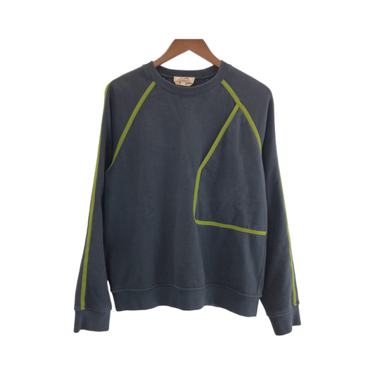 19860
HERMES エルメス ゴスコロレ サイズM ダークグリーン ライトグリーン コットン スウェットシャツ トレーナー メンズ AB35