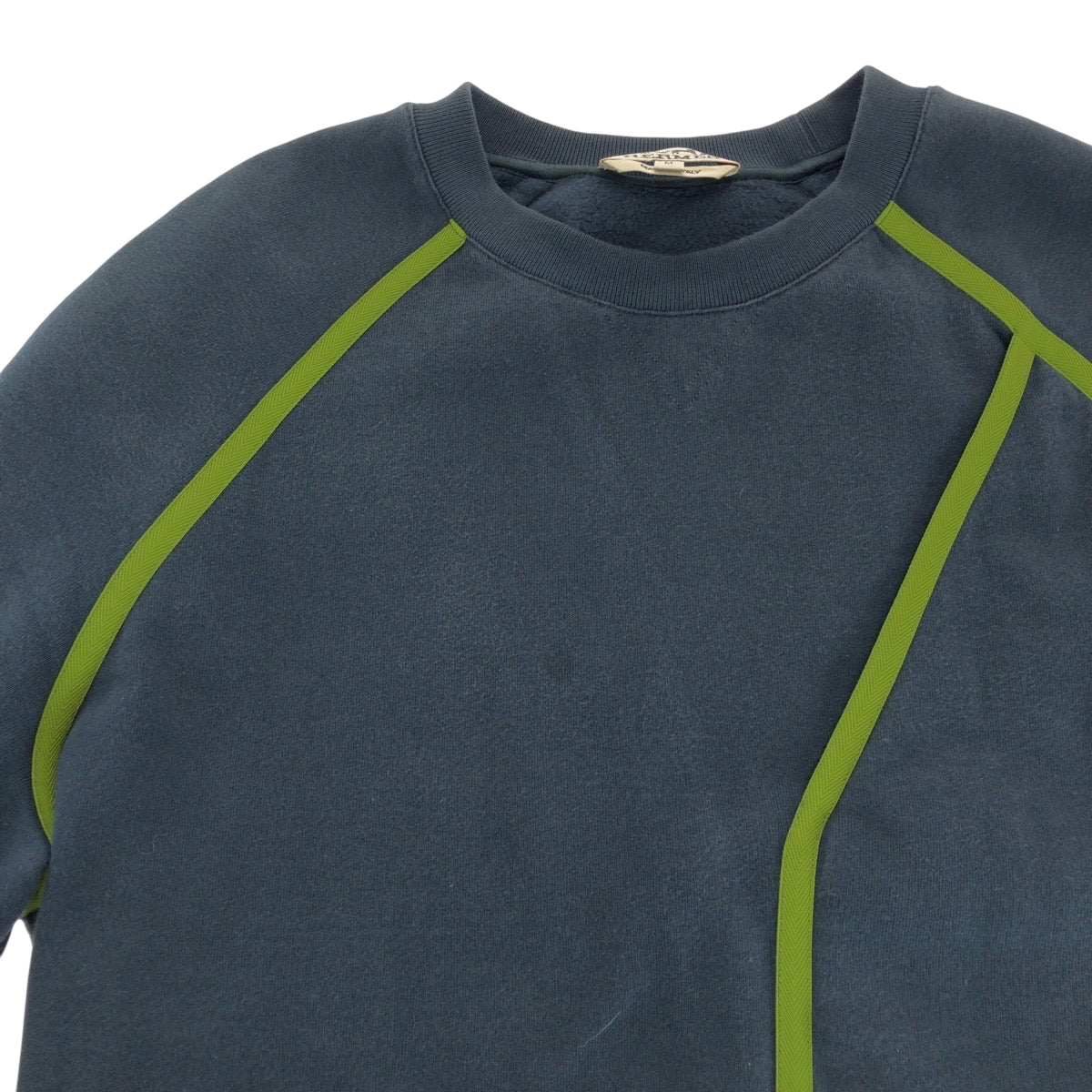 19860
HERMES エルメス ゴスコロレ サイズM ダークグリーン ライトグリーン コットン スウェットシャツ トレーナー メンズ AB35