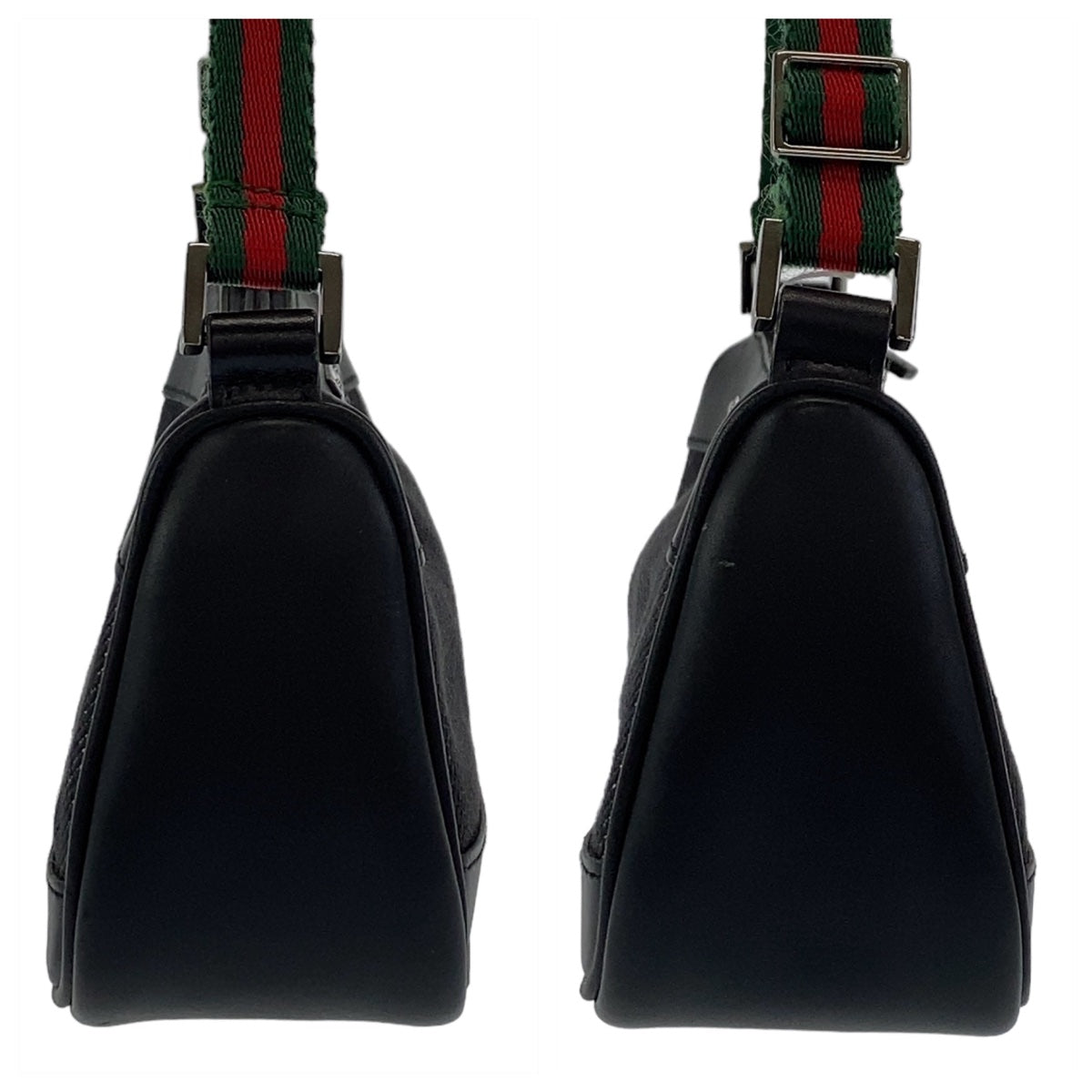 19864
GUCCI グッチ シェリーライン ブラック シルバー金具 キャンバス / レザー 92320 ハンドバッグ アクセサリーポーチ レディース A