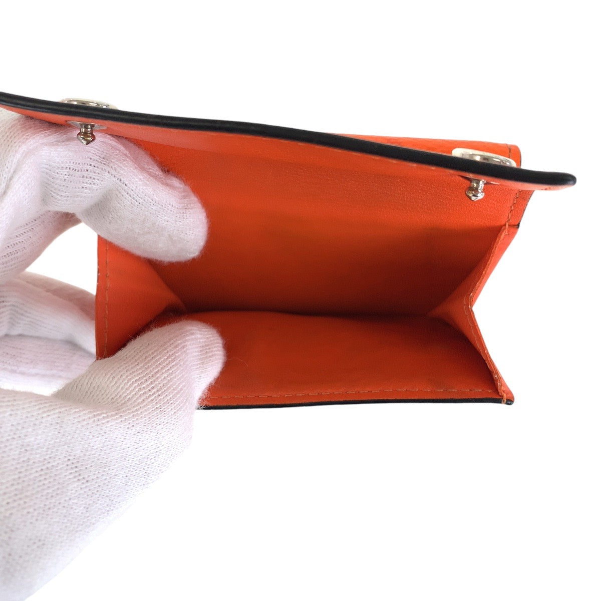 19865
LOUIS VUITTON ルイヴィトン タイガラマ モノグラム ディスカバリー コンパクトウォレット ボルケーノオレンジ シルバー金具 レザー M69245 折財布 コンパクトウォレット レディース AB28