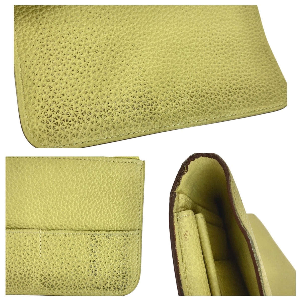 HERMES エルメス ドゴンGM ジョーヌプッサン シルバー金具 トゴ 長財布 ロングウォレット 男女兼用 □R刻印  レディース AB