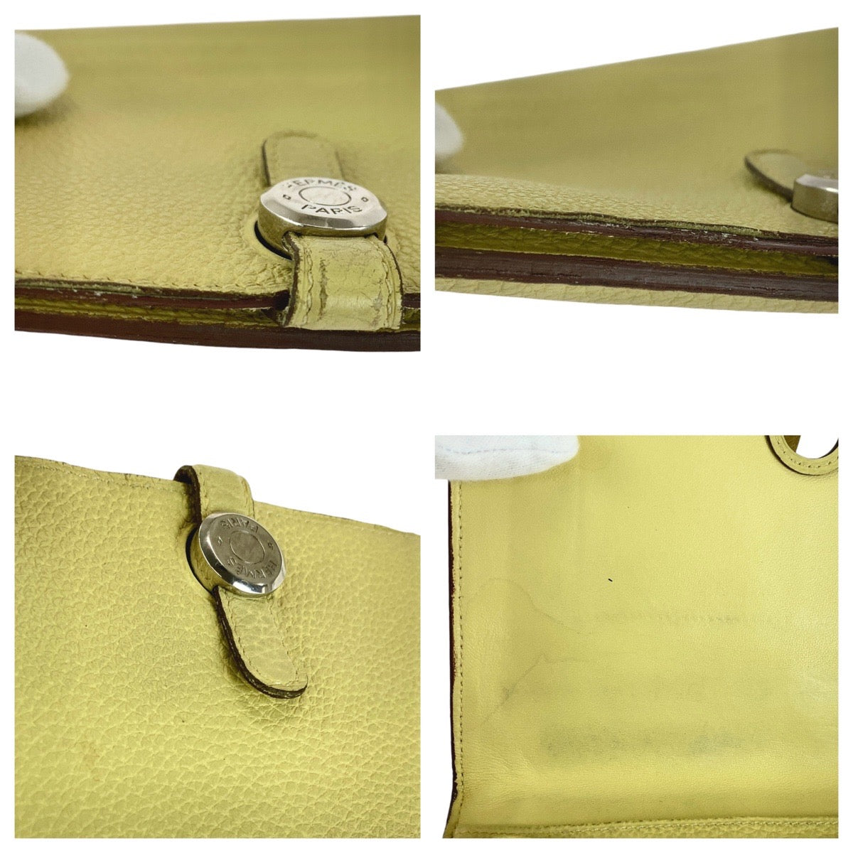 HERMES エルメス ドゴンGM ジョーヌプッサン シルバー金具 トゴ 長財布 ロングウォレット 男女兼用 □R刻印  レディース AB