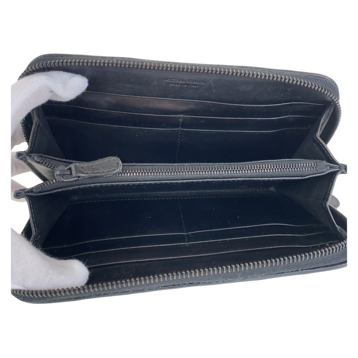 19870
BOTTEGAVENETA ボッテガヴェネタ イントレチャート ブラック 黒 レザー 長財布 ロングウォレット  メンズ ABP