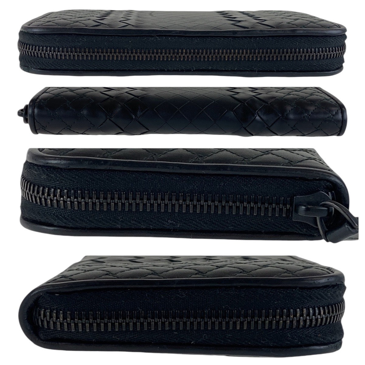 19870
BOTTEGAVENETA ボッテガヴェネタ イントレチャート ブラック 黒 レザー 長財布 ロングウォレット  メンズ ABP