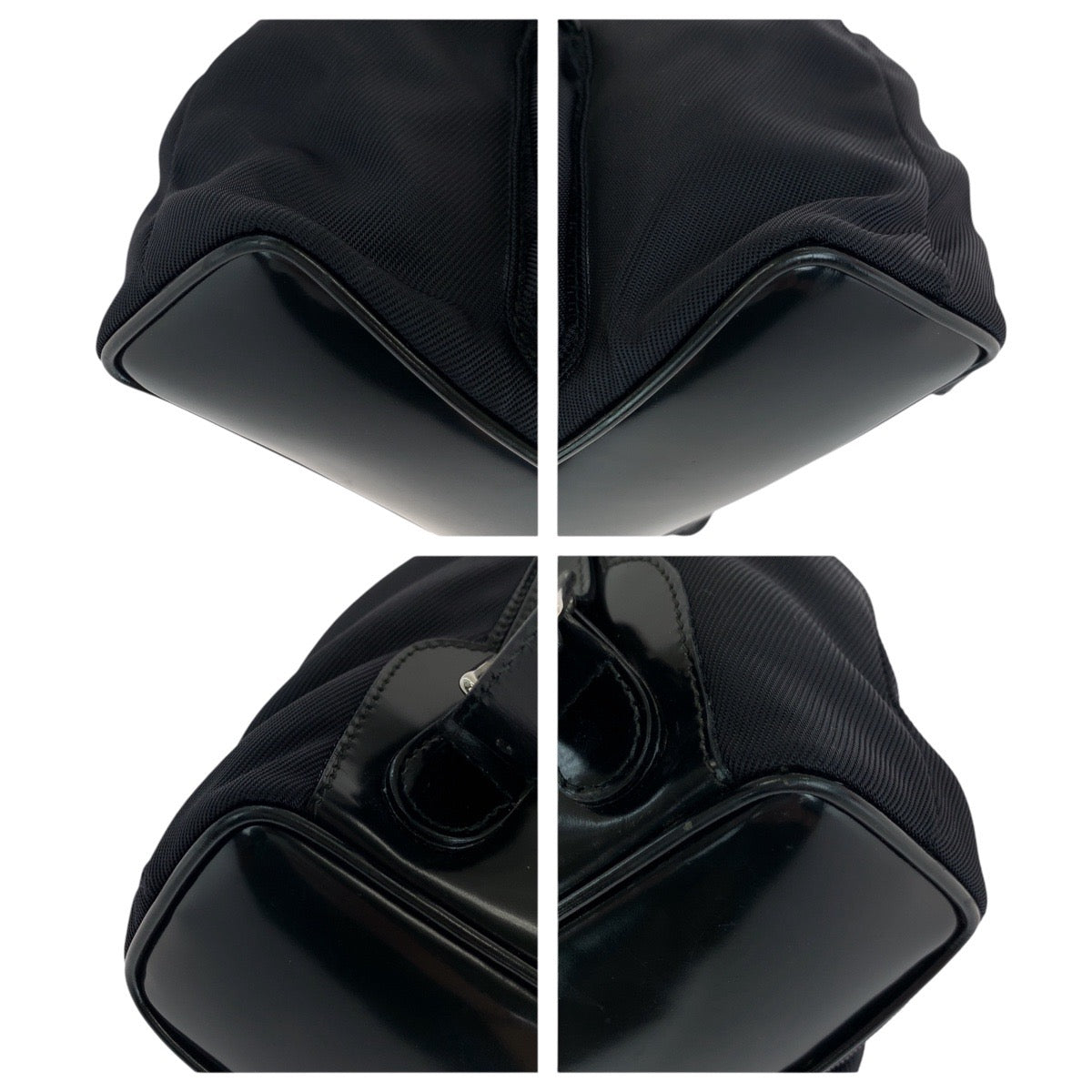 19871
GUCCI Bamboo Black Silver Hardware Leather 003 1998 0030 Backpack Daypack Women's ABP