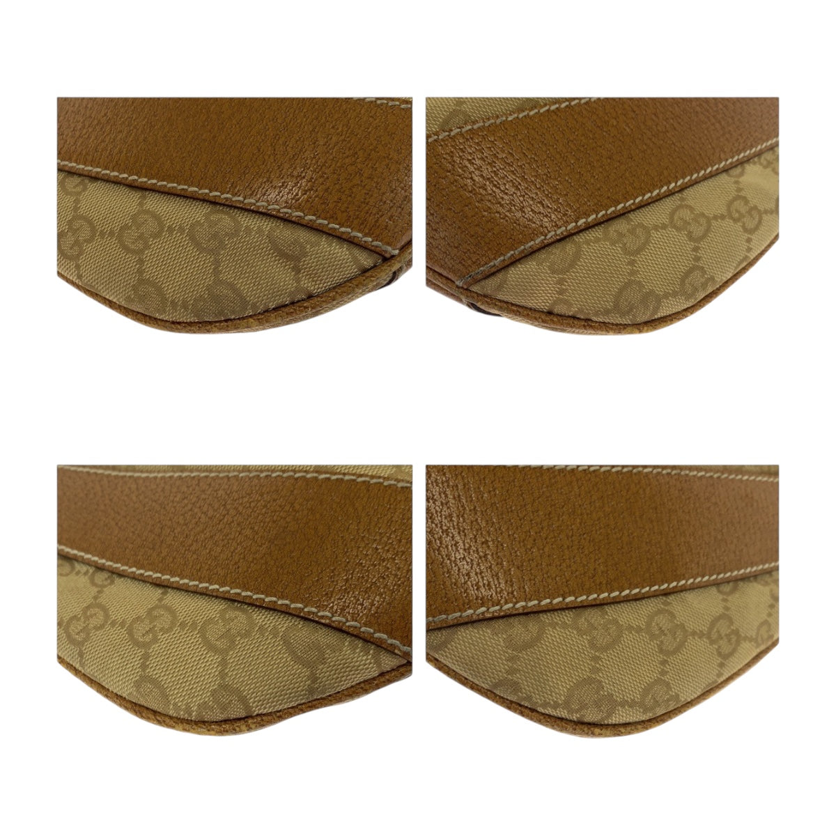 19874
GUCCI Beige Camel Silver Hardware GG Canvas 124357 Shoulder Bag Shoulder Carry Women's AB29