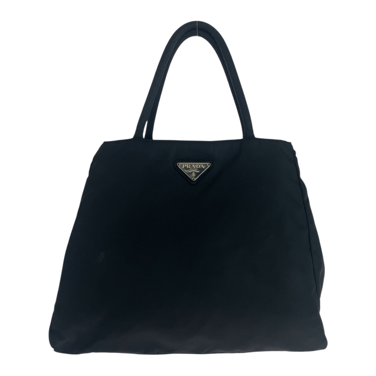 19875
PRADA プラダ テスート 三角ロゴプレート ブラック 黒 シルバー金具 ナイロン トートバッグ ショルダーバッグ レディース AB27