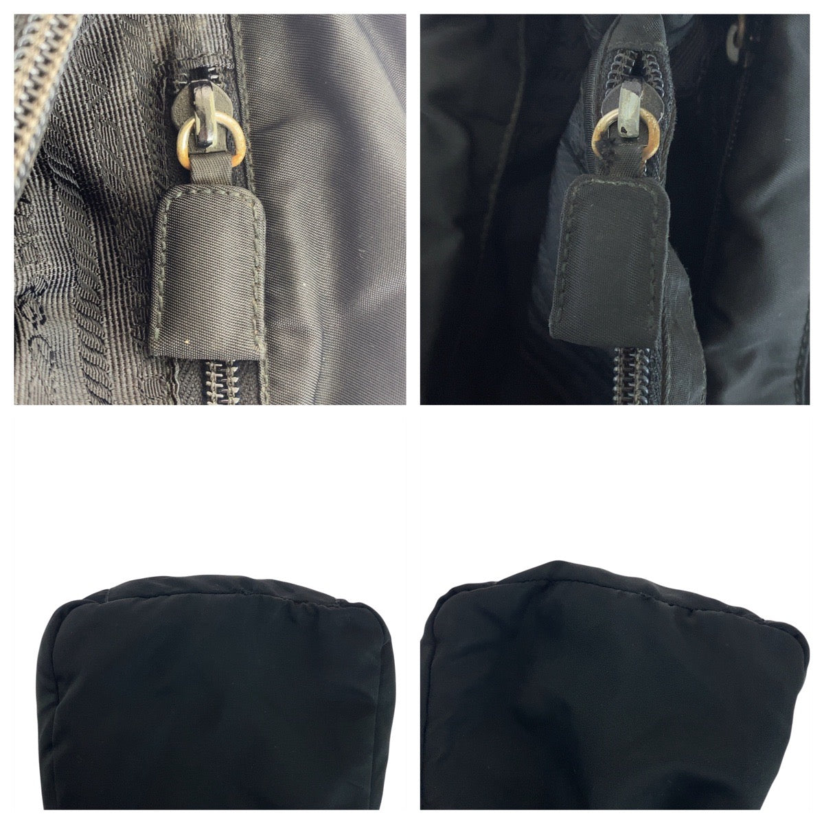 19875
PRADA プラダ テスート 三角ロゴプレート ブラック 黒 シルバー金具 ナイロン トートバッグ ショルダーバッグ レディース AB27