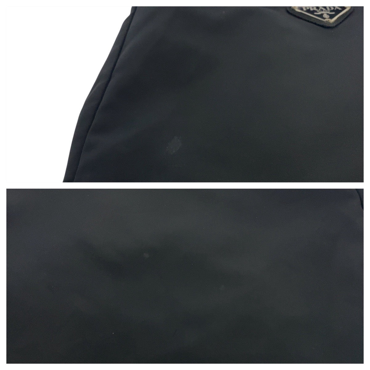 19875
PRADA プラダ テスート 三角ロゴプレート ブラック 黒 シルバー金具 ナイロン トートバッグ ショルダーバッグ レディース AB27