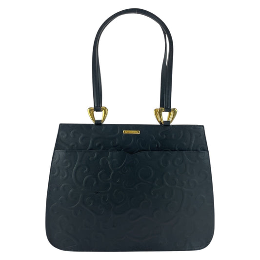 19878
YVES SAINT LAURENT イヴ サンローラン ブラック 黒 ゴールド金具 レザー トートバッグ ショルダーバッグ レディース AB