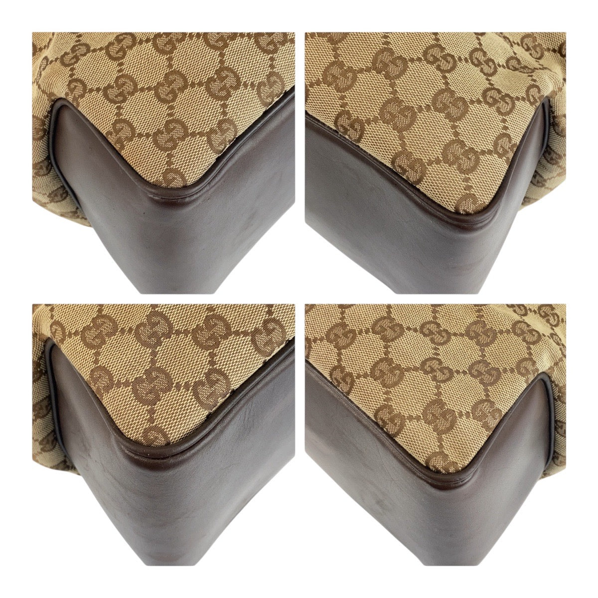 19880
GUCCI Beige Brown Gold Hardware GG Canvas / Leather 109141 Tote Bag Shoulder Bag Ladies AB34