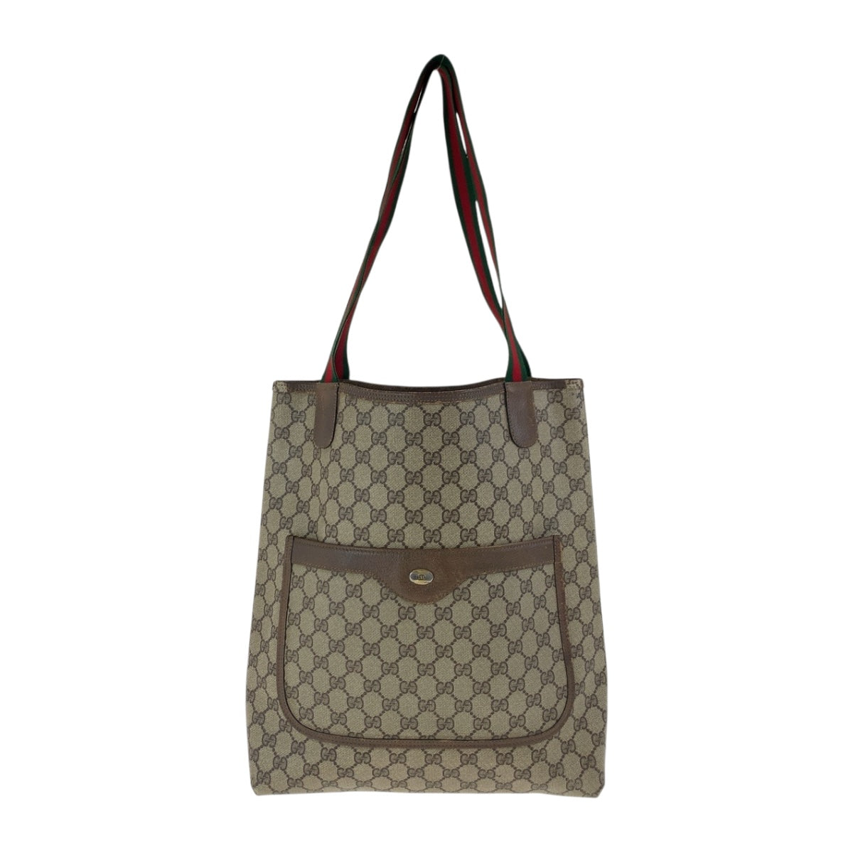 19891
GUCCI Old Gucci Sherry Line Beige Red Green GG Supreme Canvas 39 02 003 Tote Bag Shoulder Bag Ladies AB19