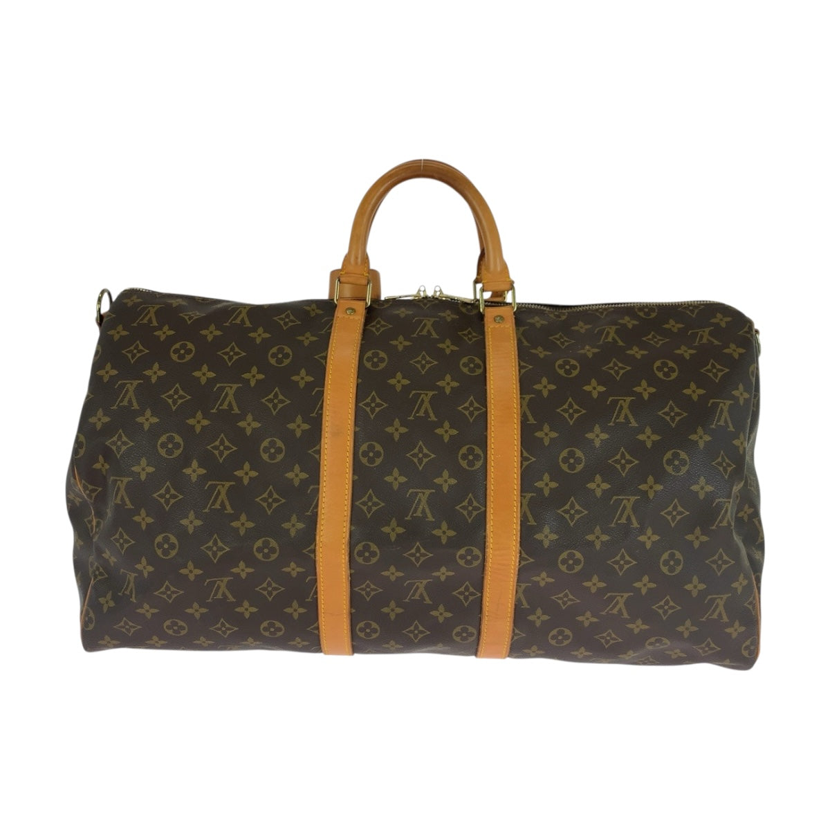 19893
LOUIS VUITTON ルイヴィトン モノグラム キーポル バンドリエール 55 ブラウン ゴールド金具 PVC M41414 ボストンバッグ ショルダーバッグ メンズ AB75