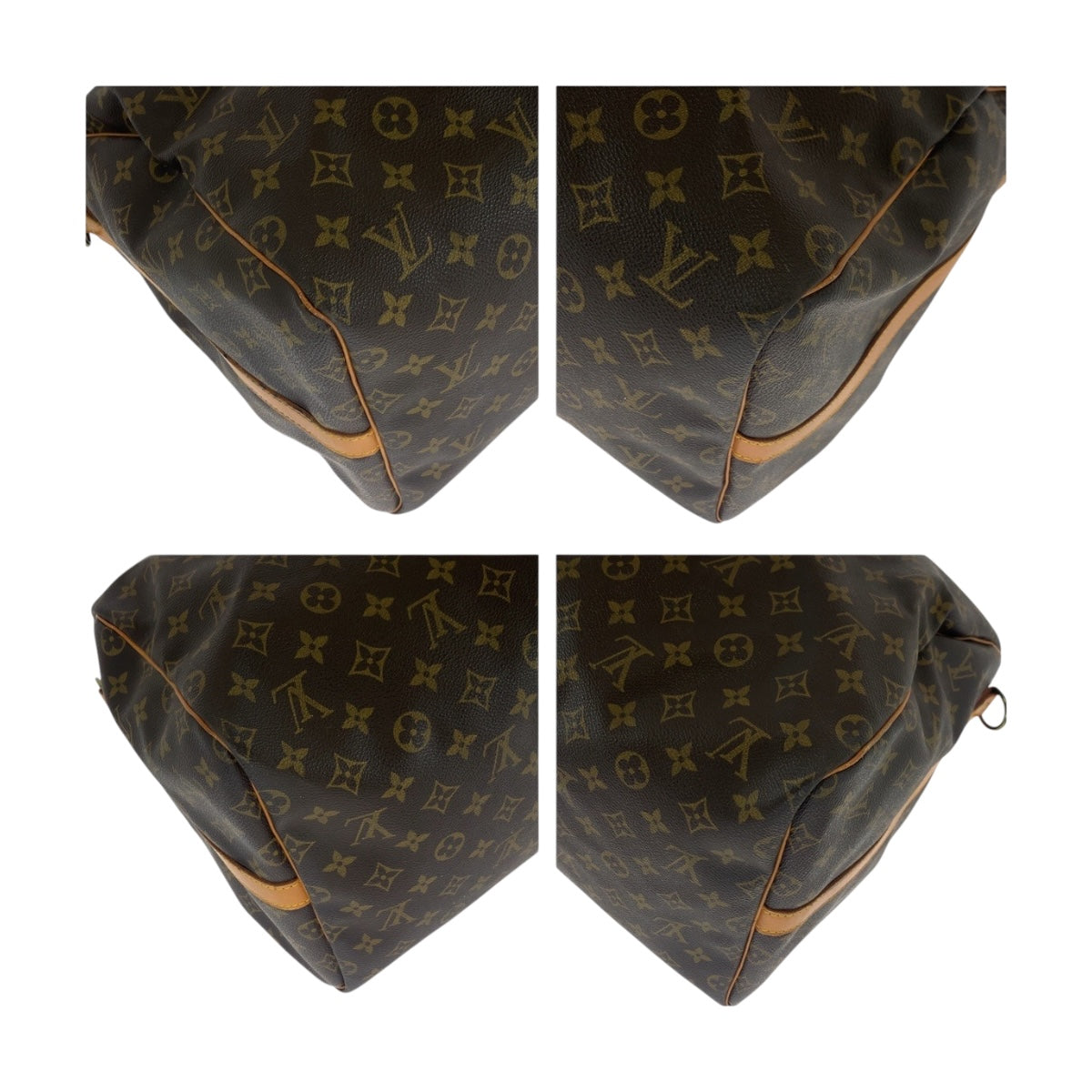 19893
LOUIS VUITTON ルイヴィトン モノグラム キーポル バンドリエール 55 ブラウン ゴールド金具 PVC M41414 ボストンバッグ ショルダーバッグ メンズ AB75