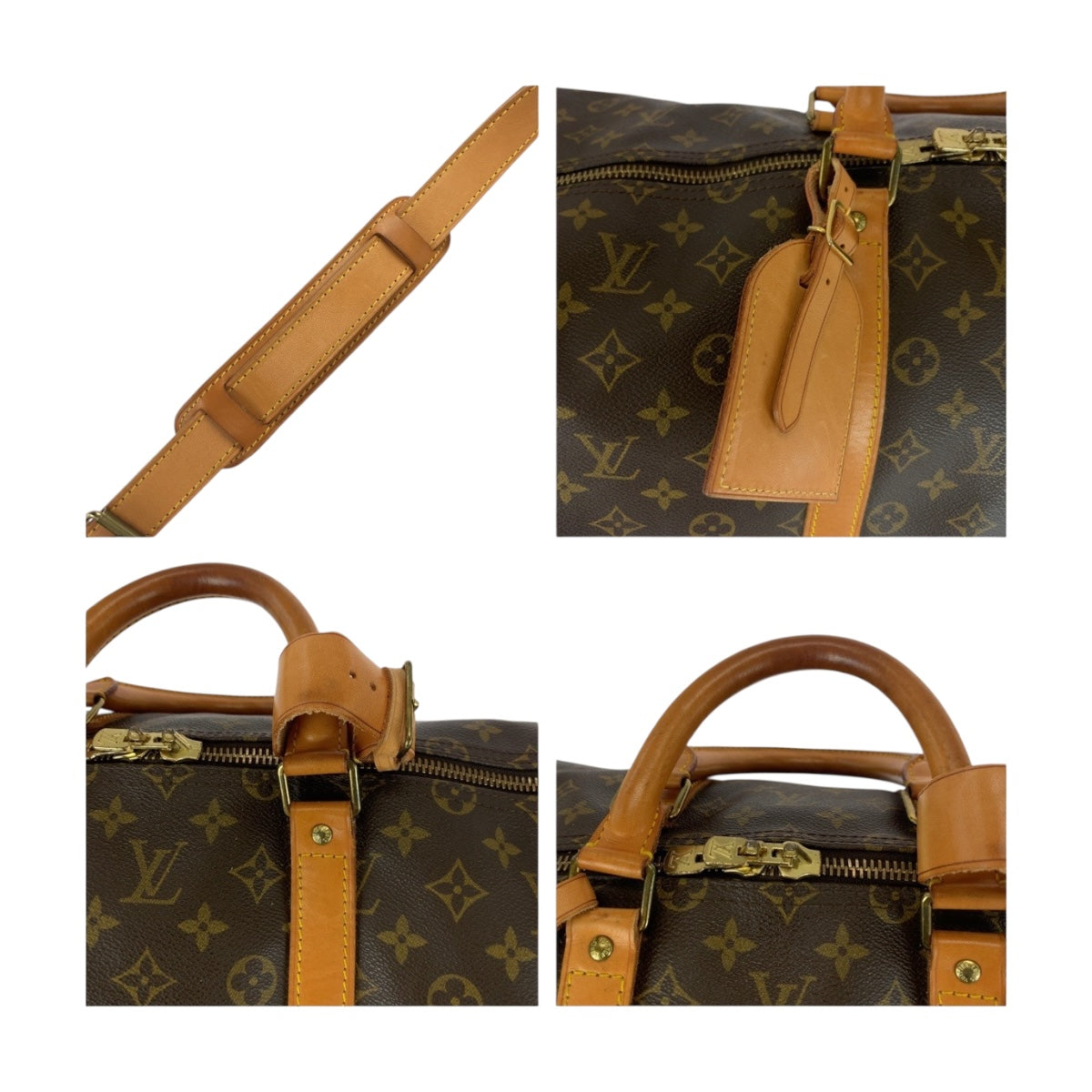 19893
LOUIS VUITTON ルイヴィトン モノグラム キーポル バンドリエール 55 ブラウン ゴールド金具 PVC M41414 ボストンバッグ ショルダーバッグ メンズ AB75