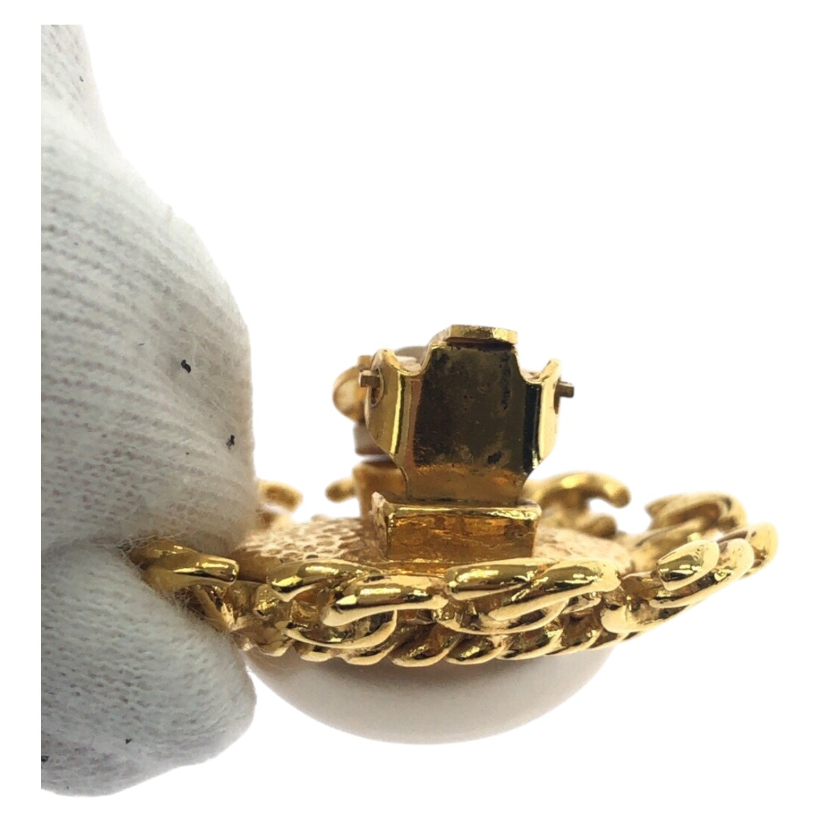 19898
CHANEL シャネル ヴィンテージ ココマーク ゴールド メッキ イヤリング 95 A刻印 レディース ABP55