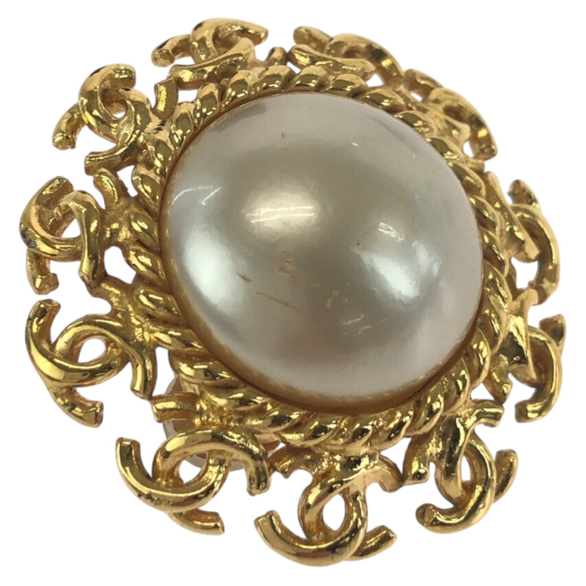 19898
CHANEL シャネル ヴィンテージ ココマーク ゴールド メッキ イヤリング 95 A刻印 レディース ABP55