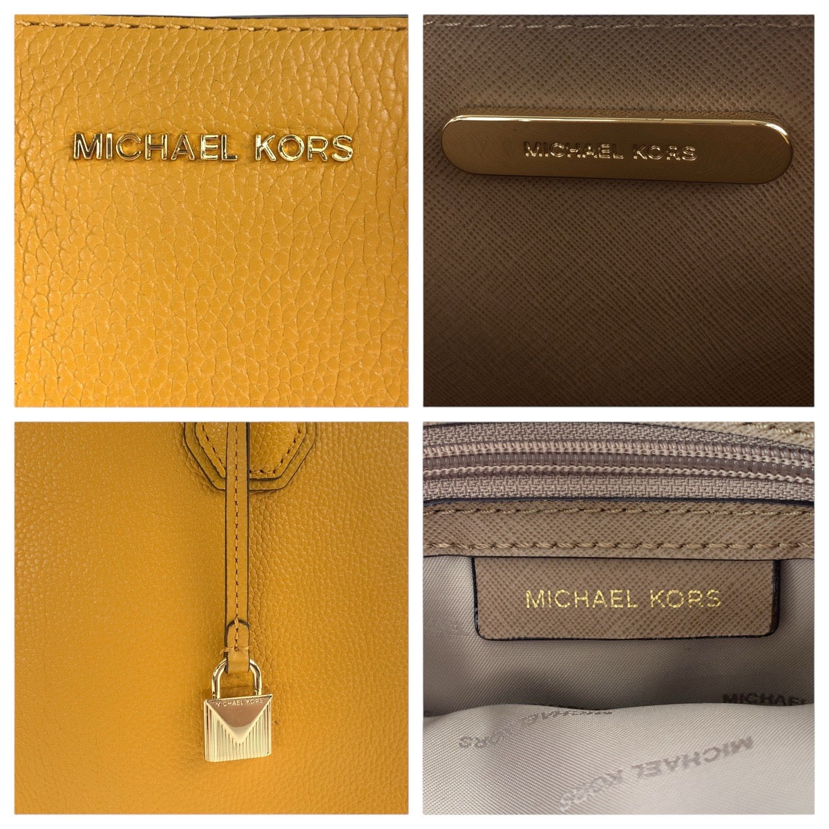 19901
Michael Kors Yellow Gold Hardware Leather Tote Bag Shoulder Bag 2-way Women's ABP15