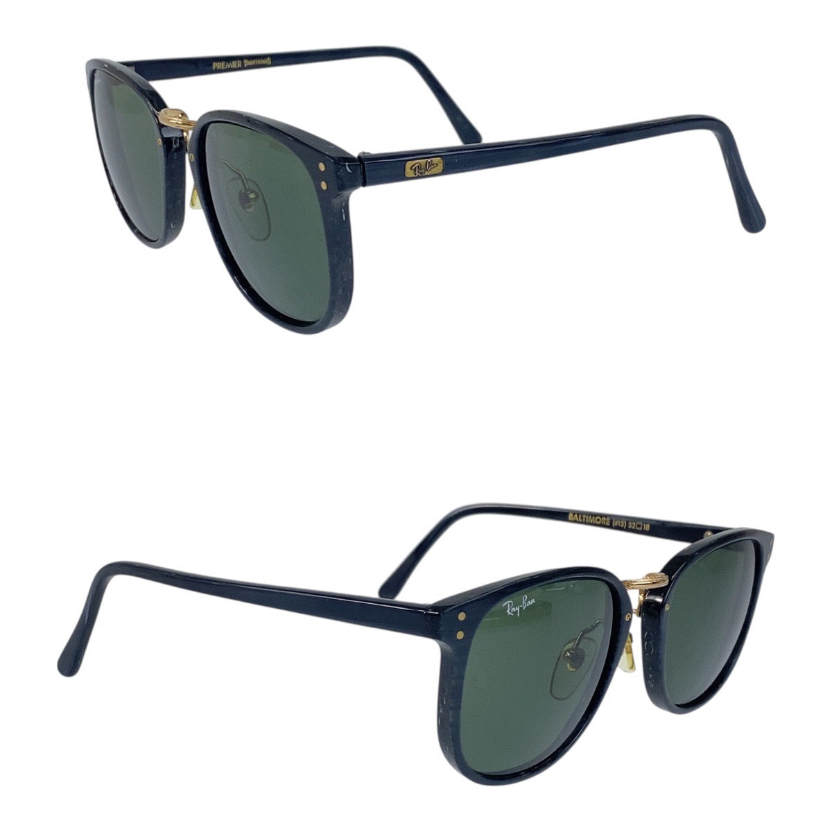 19909
Ray-Ban レイバン ヴィンテージ B&L BALTIMORE #15 ダークグレイ マーブル ゴールド金具 プラスチック 52□18 サングラス ウェリントン メンズ AB20