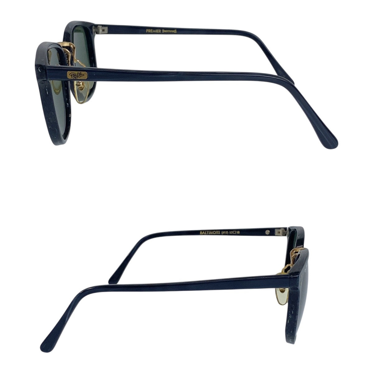 19909
Ray-Ban レイバン ヴィンテージ B&L BALTIMORE #15 ダークグレイ マーブル ゴールド金具 プラスチック 52□18 サングラス ウェリントン メンズ AB20