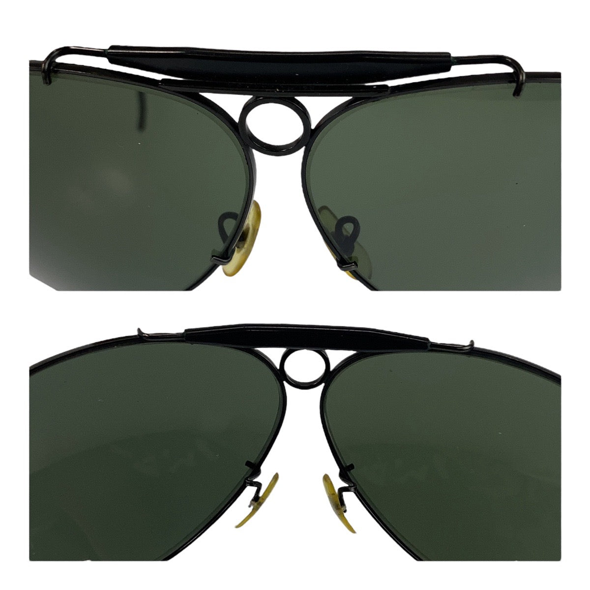 19910
Ray-Ban レイバン ヴィンテージ B&L RAY-BAN U.S.A グリーン ブラック ガラス / メタル サングラス ティアドロップ メンズ AB15