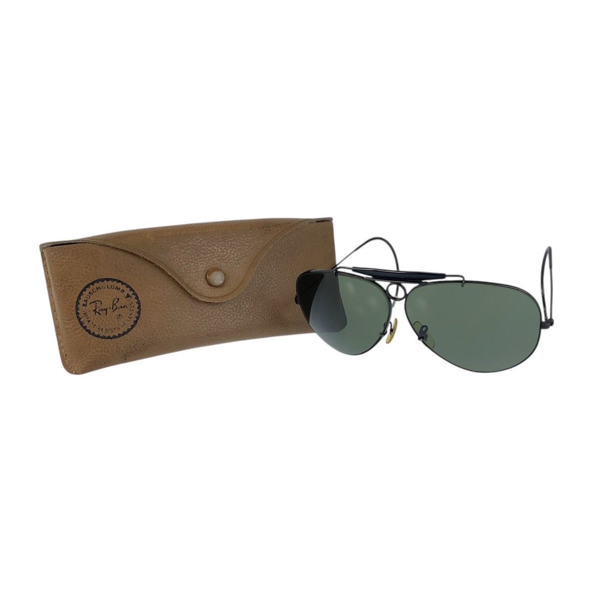 19910
Ray-Ban レイバン ヴィンテージ B&L RAY-BAN U.S.A グリーン ブラック ガラス / メタル サングラス ティアドロップ メンズ AB15