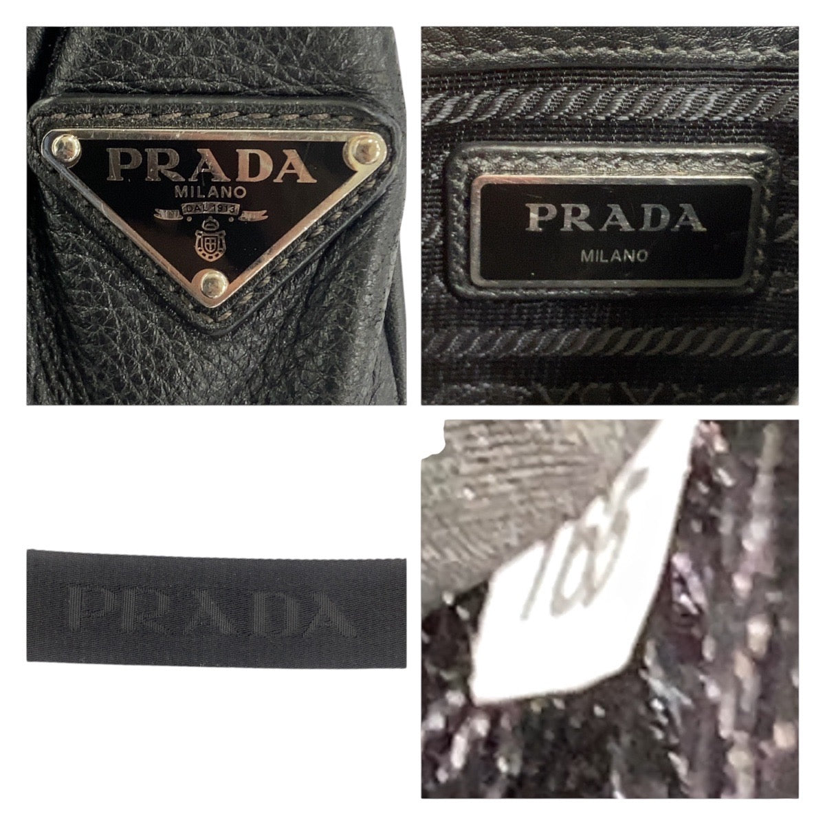 19911
PRADA プラダ ヴィッテロ 三角ロゴプレート 男女兼用 ブラック シルバー金具 PVC ショルダーバッグ ポシェット メンズ AB50