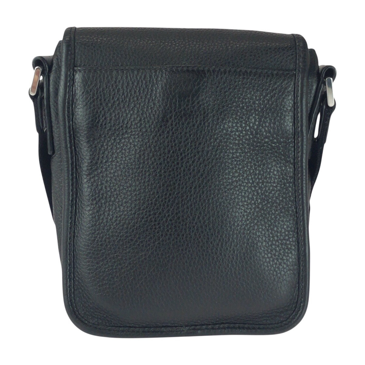 19911
PRADA プラダ ヴィッテロ 三角ロゴプレート 男女兼用 ブラック シルバー金具 PVC ショルダーバッグ ポシェット メンズ AB50