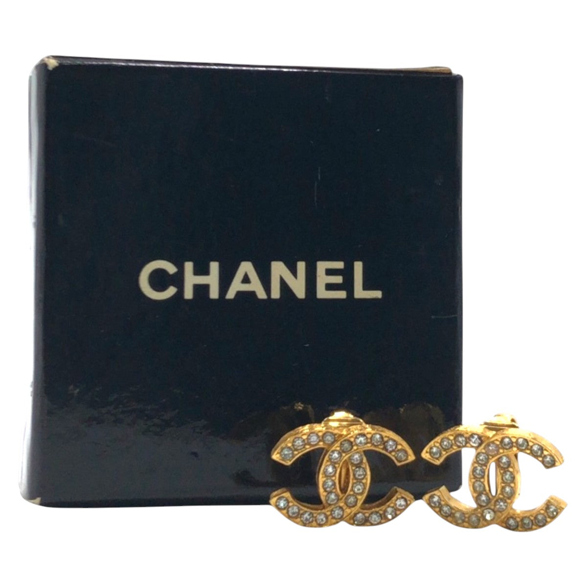19916
CHANEL シャネル ヴィンテージ CCマーク ゴールド メタル イヤリング レディース AB41