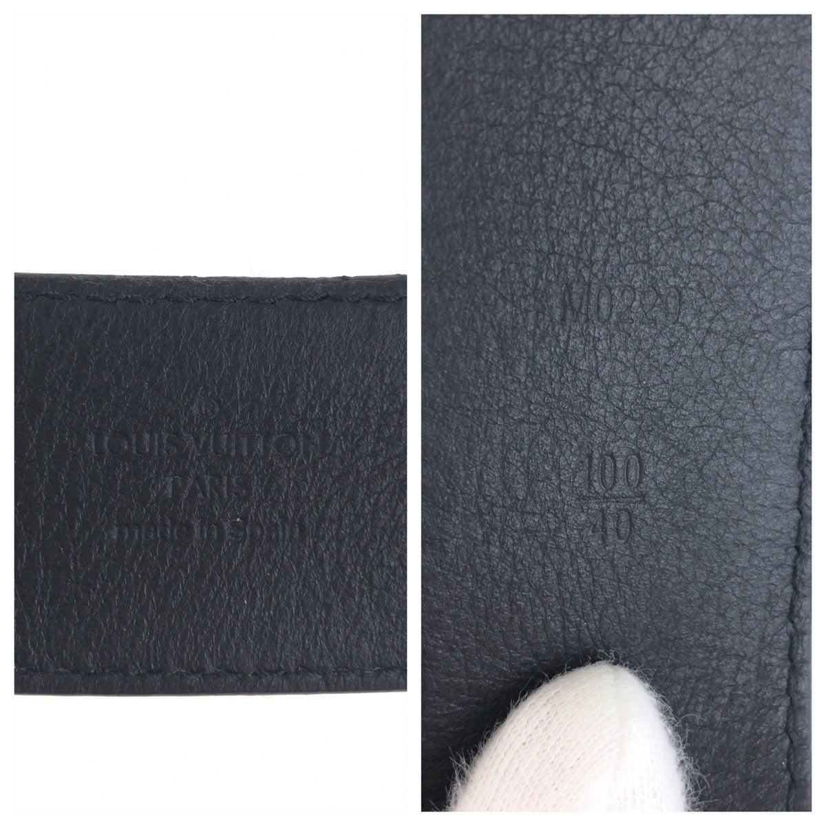 19918
LOUIS VUITTON ルイヴィトン モノグラム シャドウ サンチュール 40インチ/100cm ブラック 黒 レザー M0220 ベルト 男女兼用 メンズ ABP45
