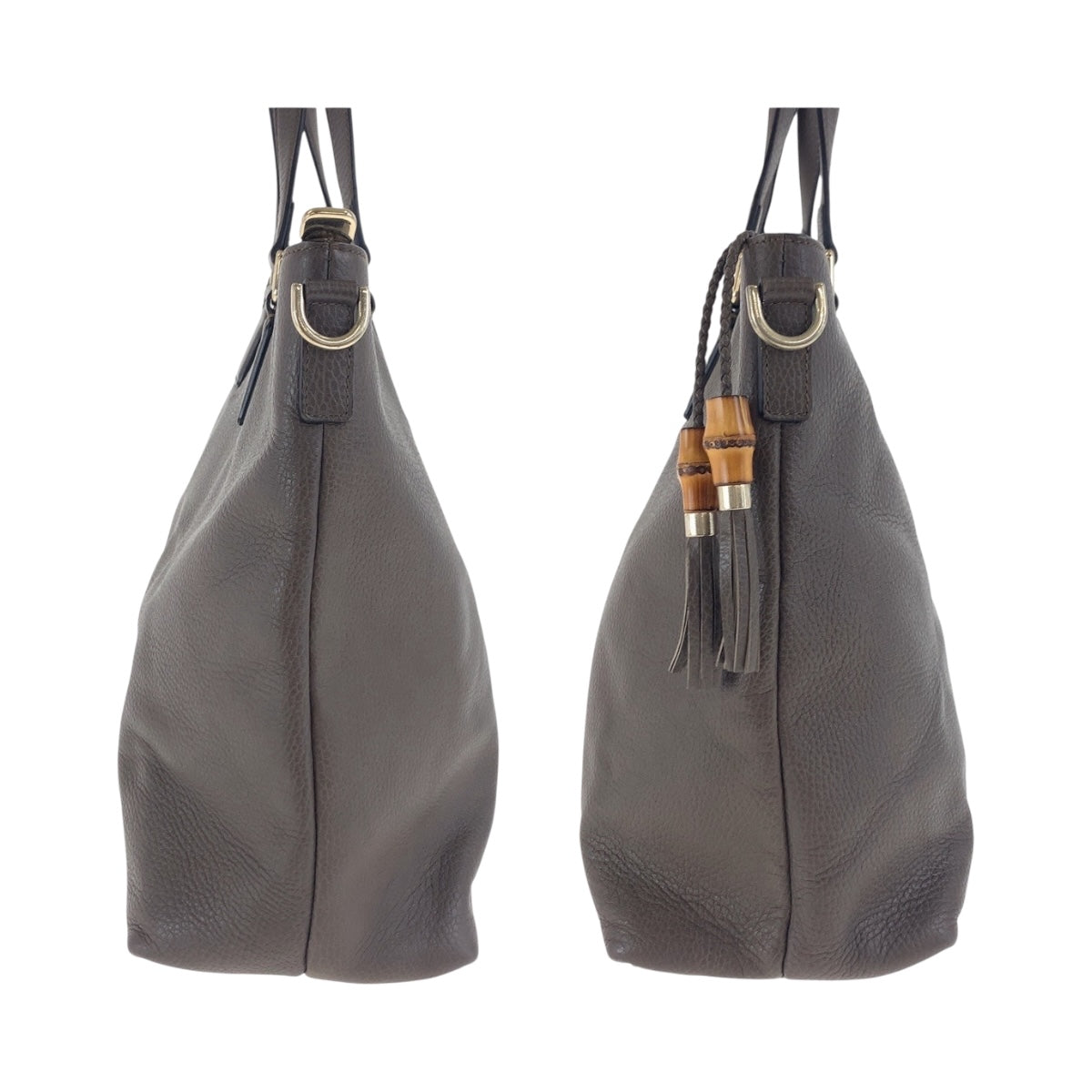 19921
GUCCI グッチ バンブー ブラウン ゴールド金具 レザー 365345 トートバッグ ショルダーバッグ レディース ABP55