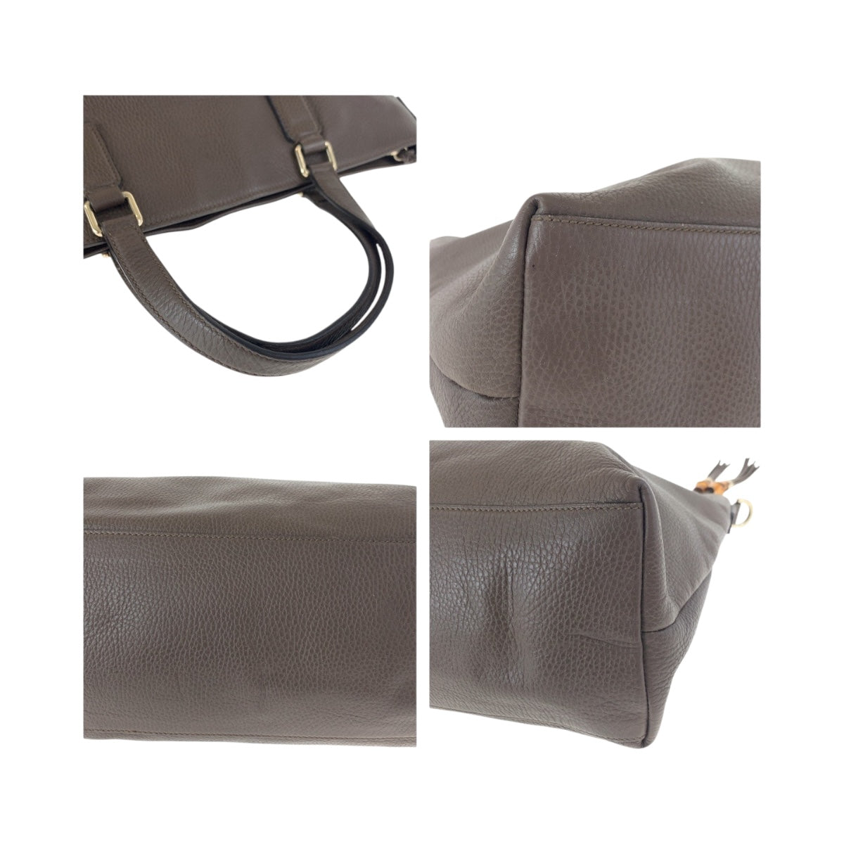 19921
GUCCI グッチ バンブー ブラウン ゴールド金具 レザー 365345 トートバッグ ショルダーバッグ レディース ABP55