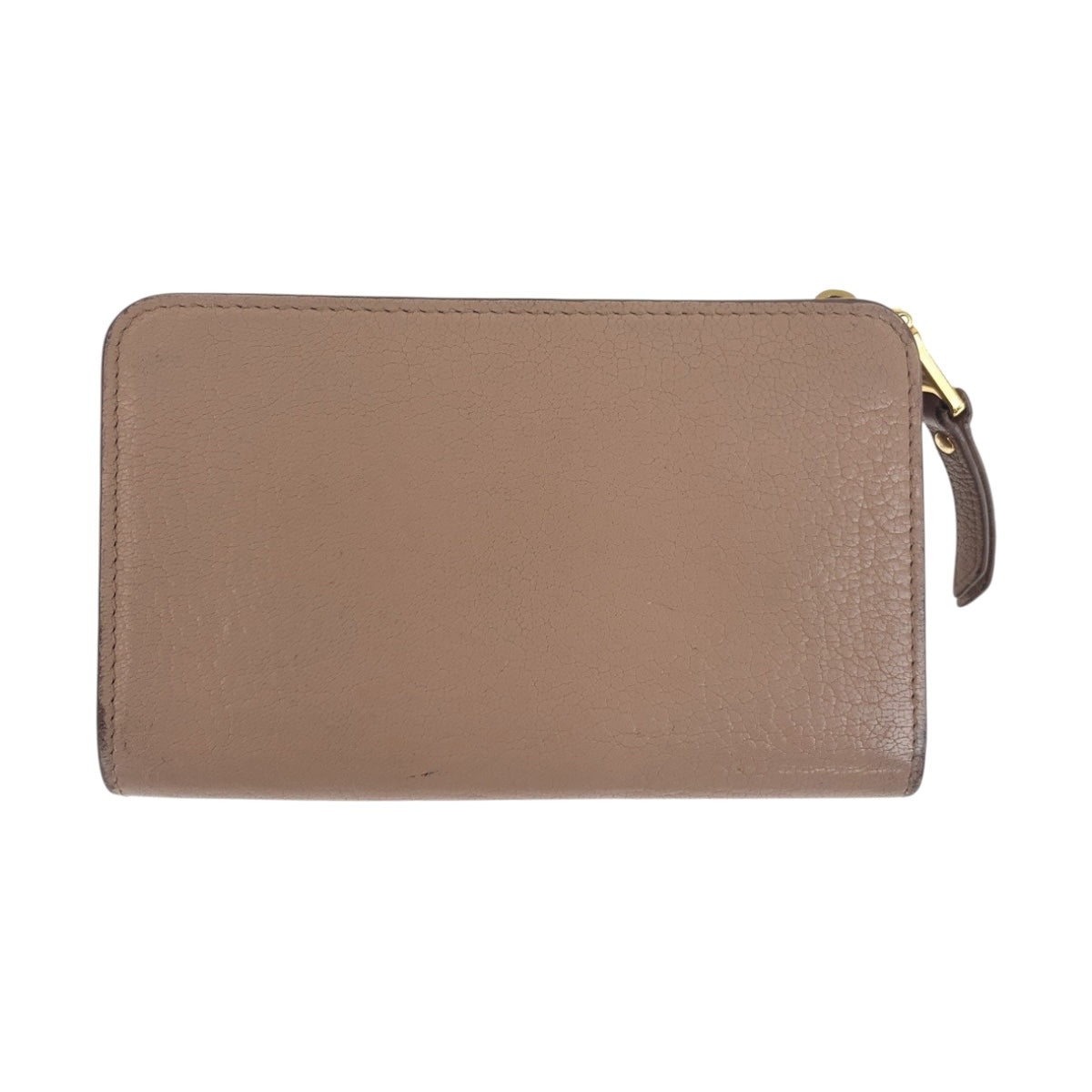 19924
MIUMIU Miu Miu Ribbon Pink Gold Hardware Leather Bifold Wallet Compact Wallet Women's AB10