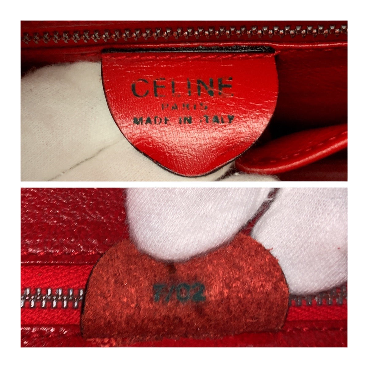 19926
CELINE セリーヌ ヴィンテージ ホースキャリッジ 馬車 レッド ゴールド金具 レザー 7/02 ハンドバッグ レディース ABP69