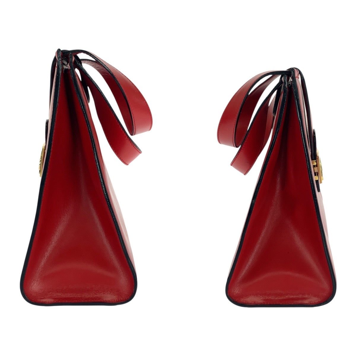 19926
CELINE セリーヌ ヴィンテージ ホースキャリッジ 馬車 レッド ゴールド金具 レザー 7/02 ハンドバッグ レディース ABP69