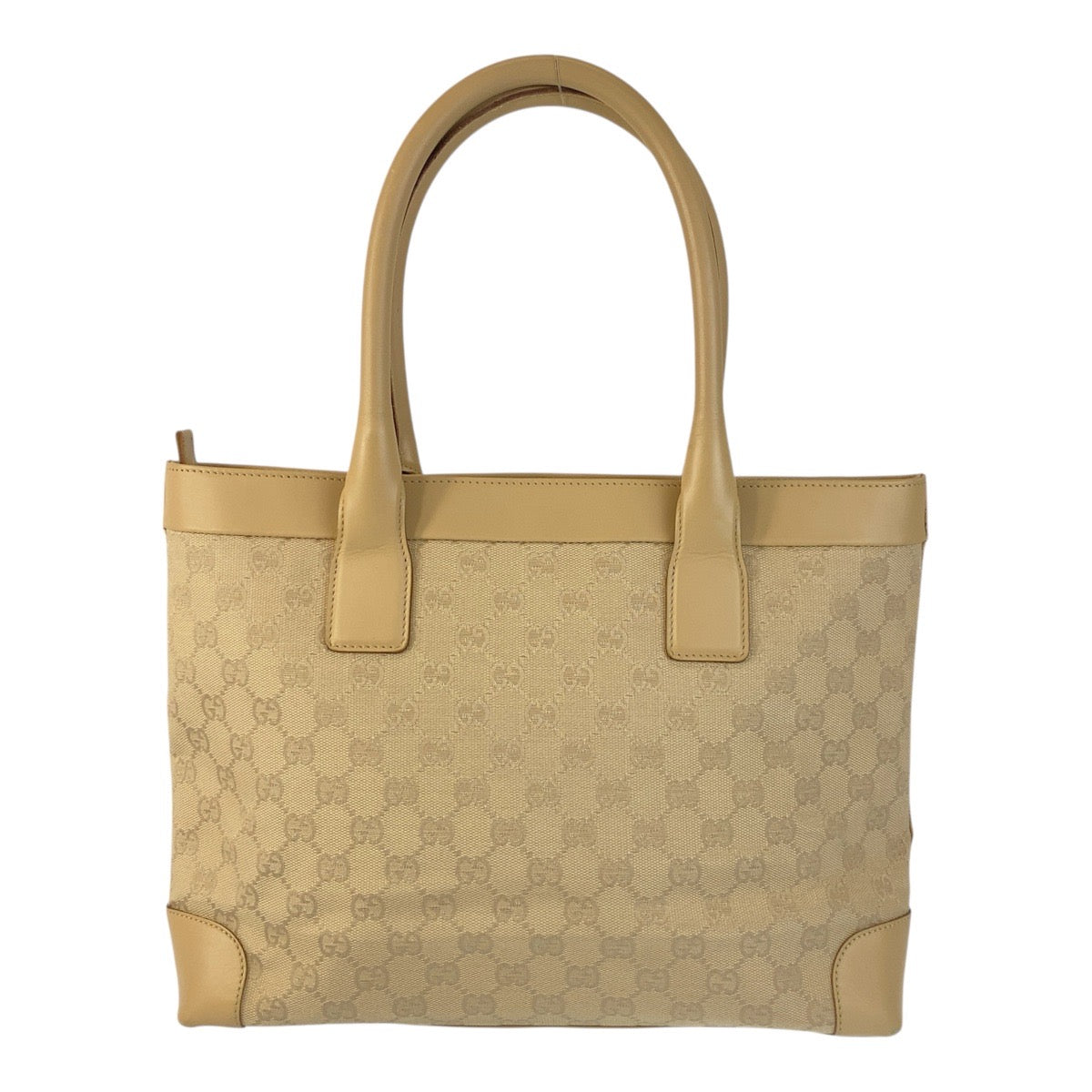 19930
GUCCI グッチ ベージュ ゴールド金具 GGキャンバス / レザー 33890 トートバッグ ショルダーバッグ レディース AB31