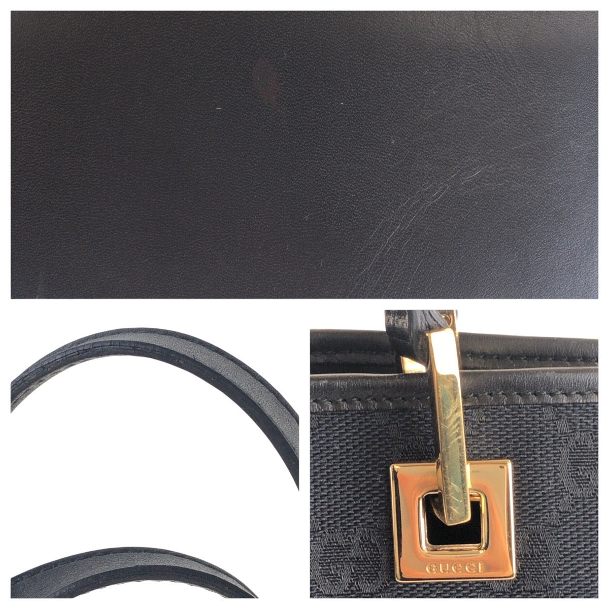 19933
GUCCI グッチ ブラック 黒 ゴールド金具 GGキャンバス 002 1098 トートバッグ ショルダーバッグ レディース A