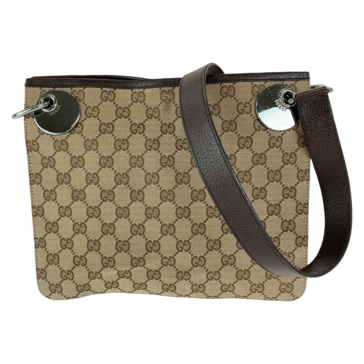 19934
GUCCI グッチ エクリプス ブラウン シルバー金具 GGキャンバス 120841 ショルダーバッグ メッセンジャーバッグ レディース ABP