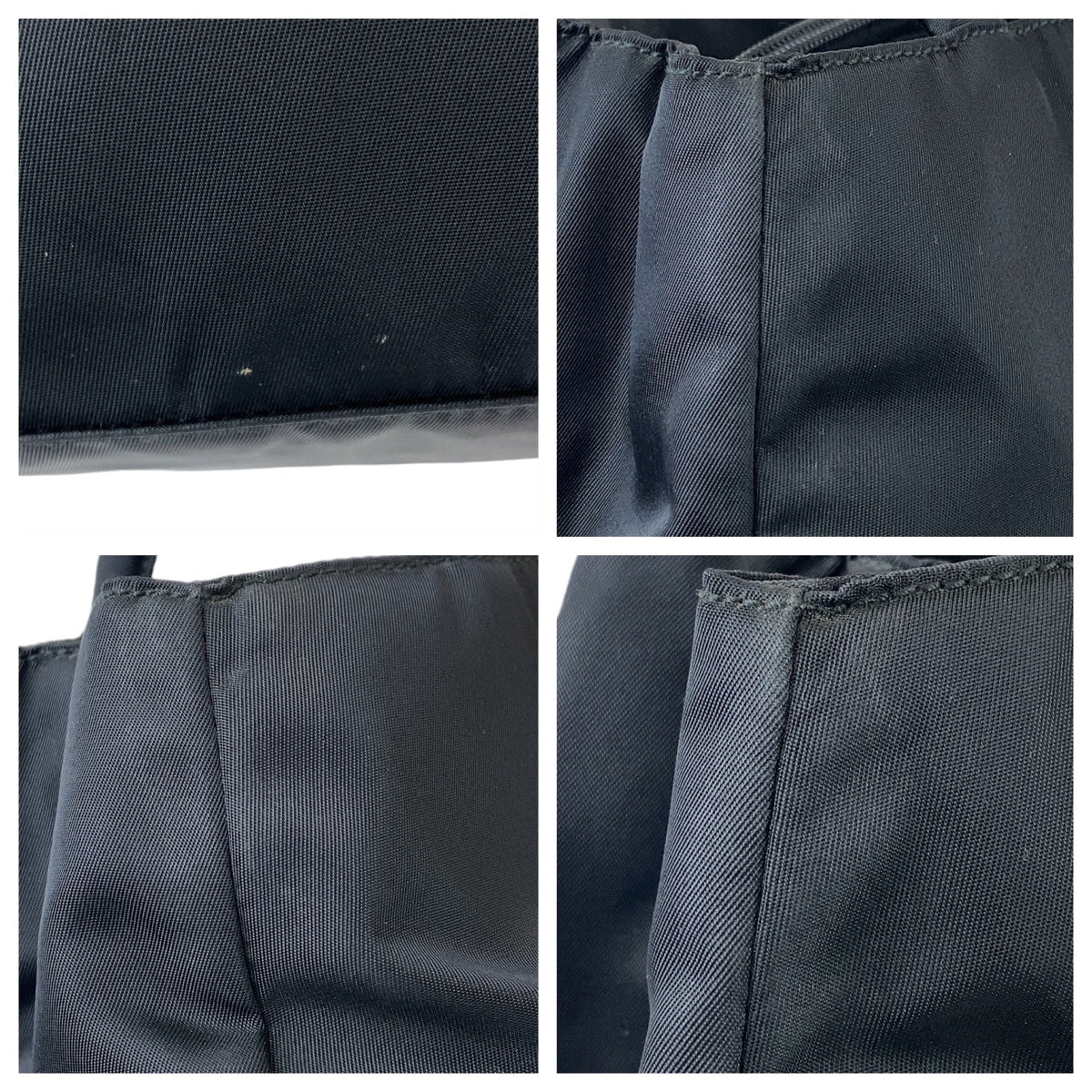 19936
PRADA プラダ テスート 三角ロゴプレート ブラック 黒 シルバー金具 ナイロン トートバッグ ショルダーバッグ  レディース ABP