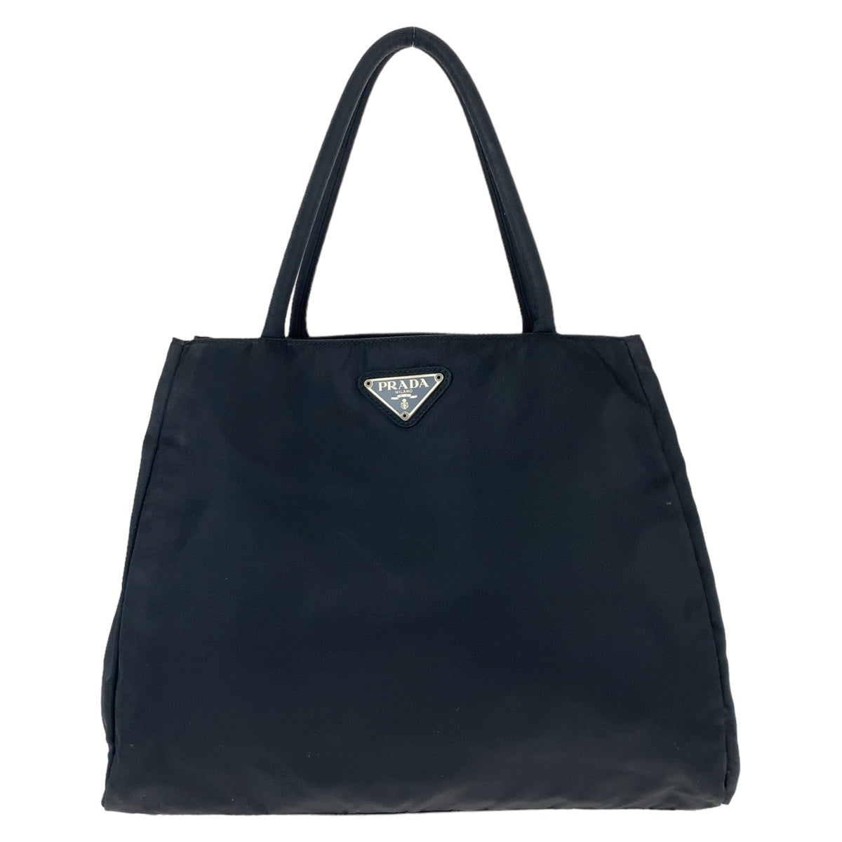 19936
PRADA プラダ テスート 三角ロゴプレート ブラック 黒 シルバー金具 ナイロン トートバッグ ショルダーバッグ  レディース ABP