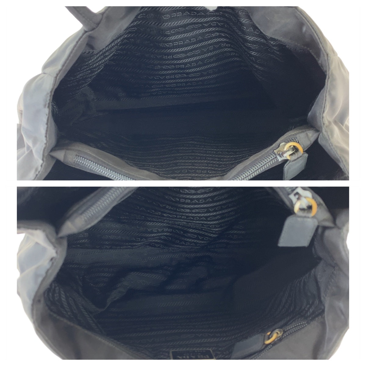 19936
PRADA プラダ テスート 三角ロゴプレート ブラック 黒 シルバー金具 ナイロン トートバッグ ショルダーバッグ  レディース ABP