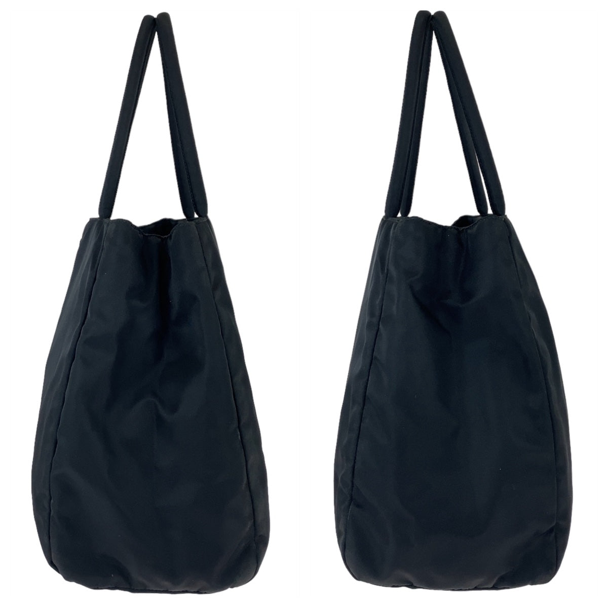 19936
PRADA プラダ テスート 三角ロゴプレート ブラック 黒 シルバー金具 ナイロン トートバッグ ショルダーバッグ  レディース ABP