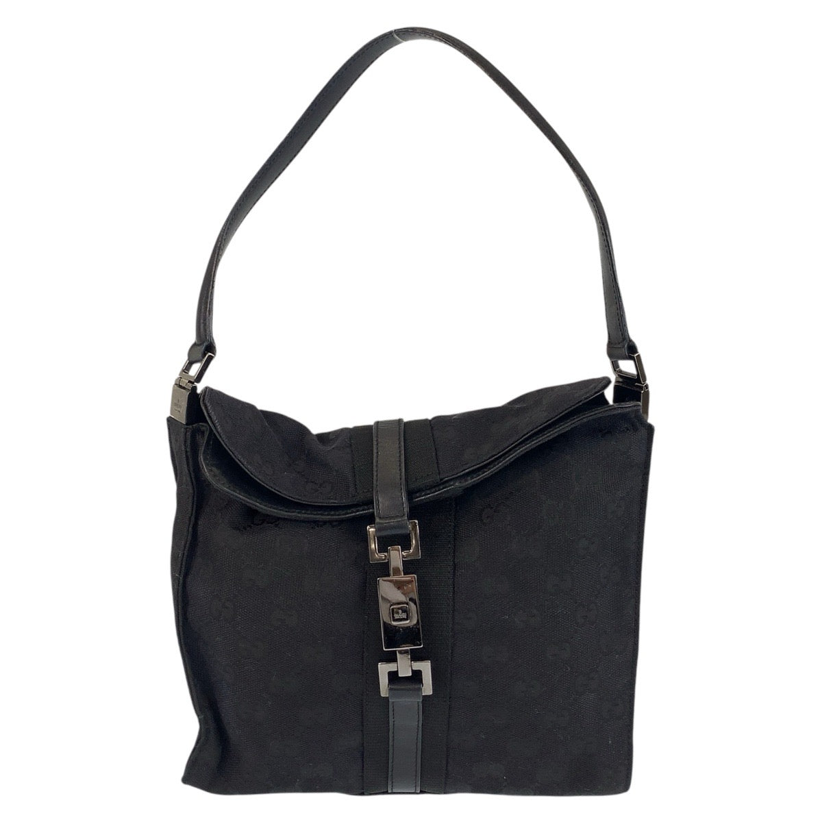 19940
GUCCI グッチ ジャッキー ブラック 黒 GGキャンバス / レザー 001 3734 ショルダーバッグ レディース ABP30