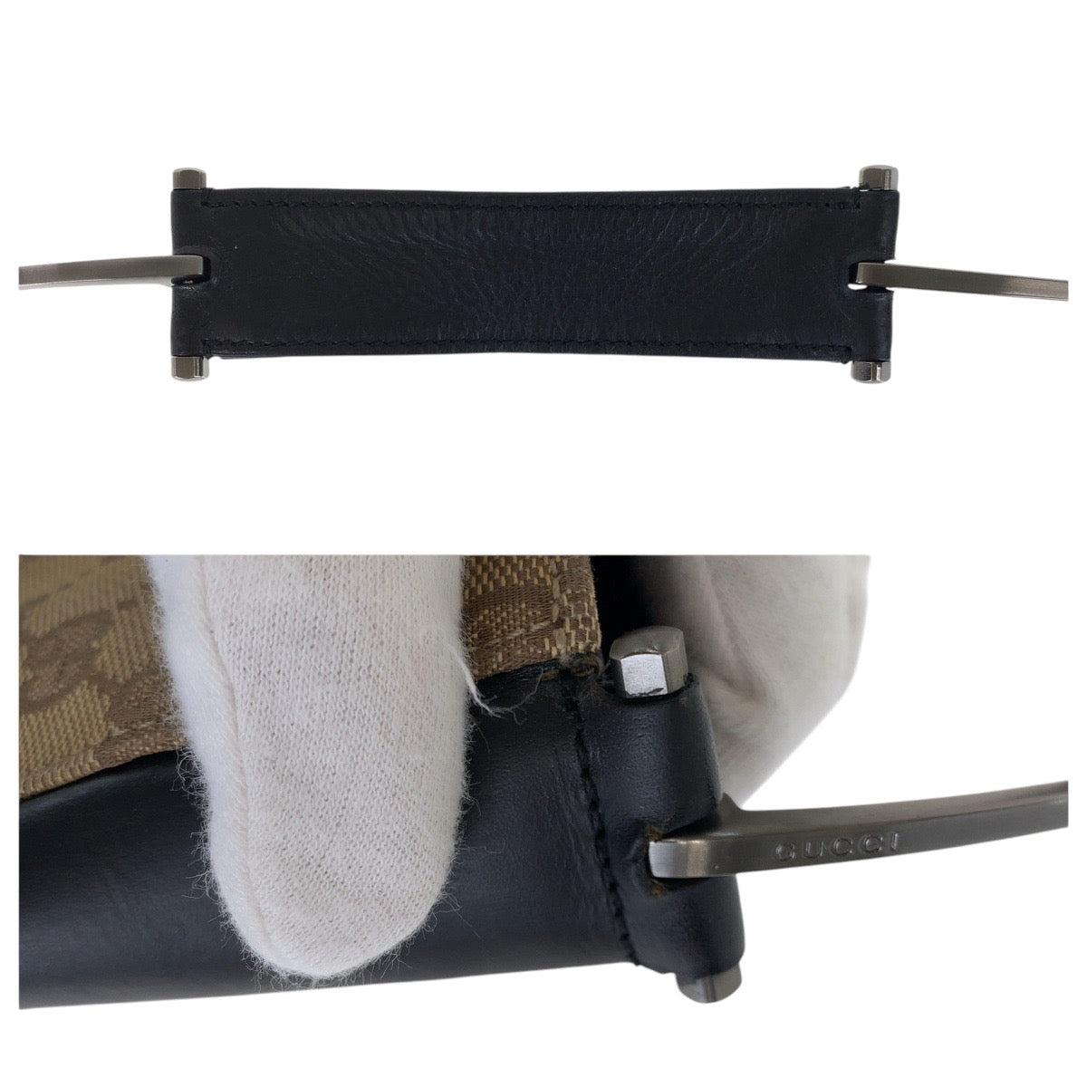 19951
GUCCI グッチ ブラウン シルバー金具 GGキャンバス / レザー 001 3181 ショルダーバッグ レディース AB