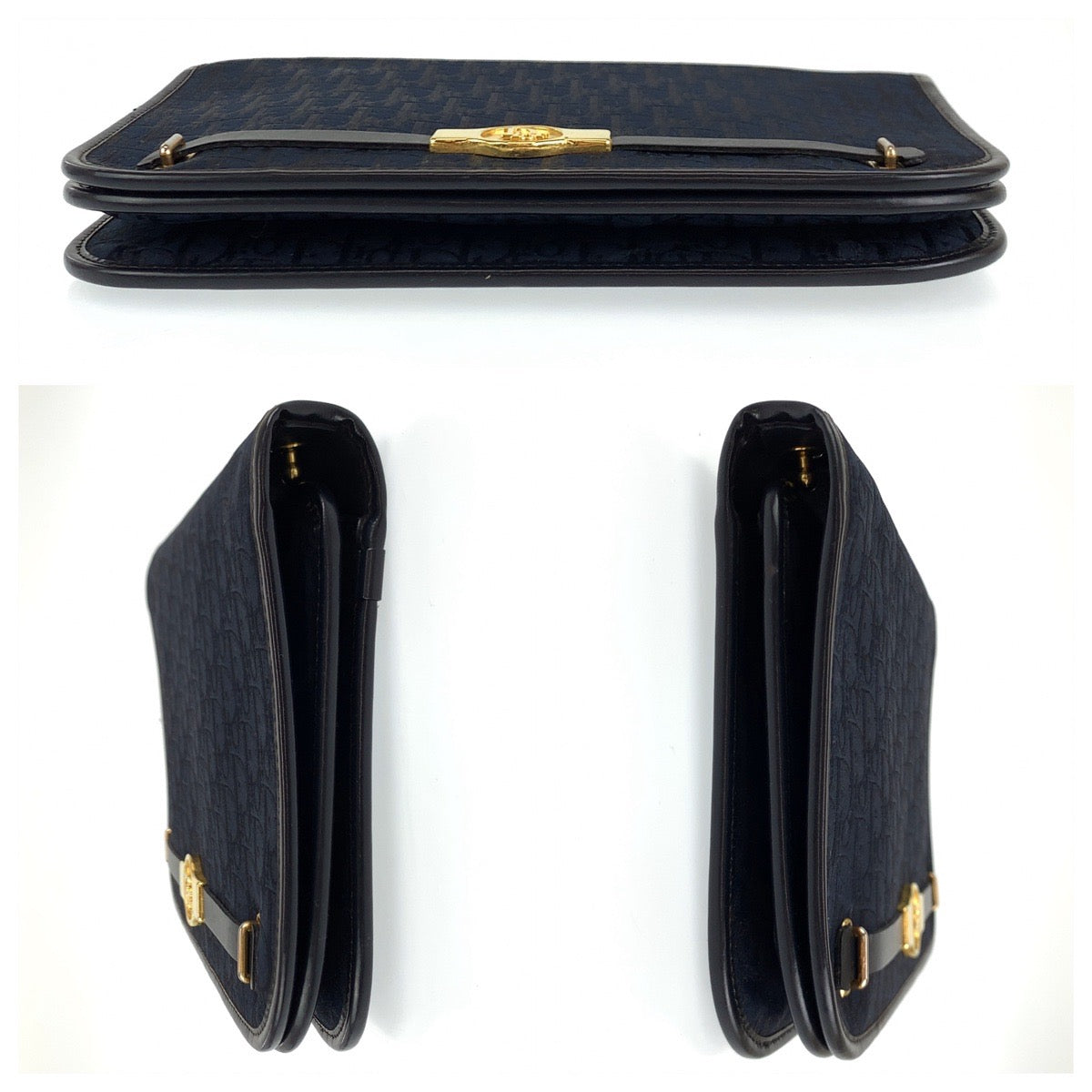 19952
Dior ディオール ヴィンテージ トロッター ネイビー ゴールド金具 キャンバス / レザー 斜め掛け ショルダーバッグ レディース AB42