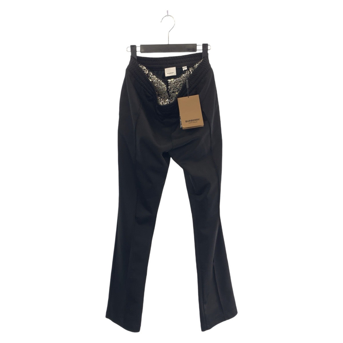 19953
BURBERRY バーバリー ビジュー サイズ36 ブラック 黒 シルバー ポリエステル / コットン / ラインストーン パンツ ズボン メンズ SA28