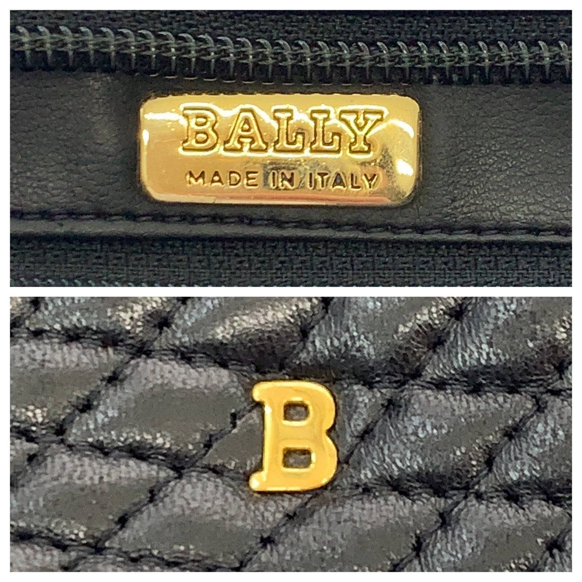 19956
BALLY バリー ヴィンテージ キルティング フリンジ ブラック 黒 ゴールド金具 レザー チェーントートバッグ ショルダーバッグ  レディース AB