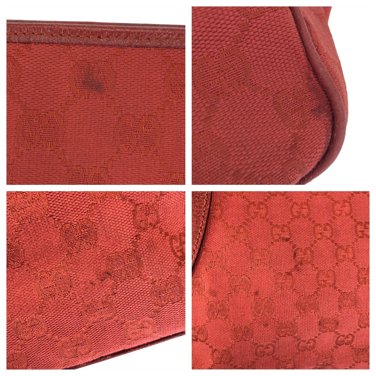 19958
GUCCI グッチ レッド GGキャンバス / レザー 113011 トートバッグ ショルダーバッグ レディース AB