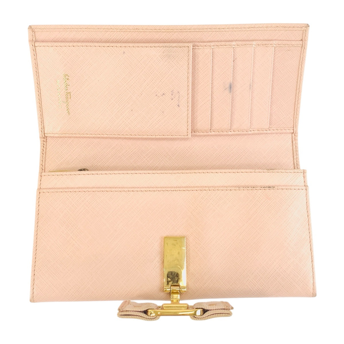 19984
Salvatore Ferragamo サルヴァトーレフェラガモ ヴァラ ピンク ゴールド金具 レザー 長財布 ロングウォレット レディース B