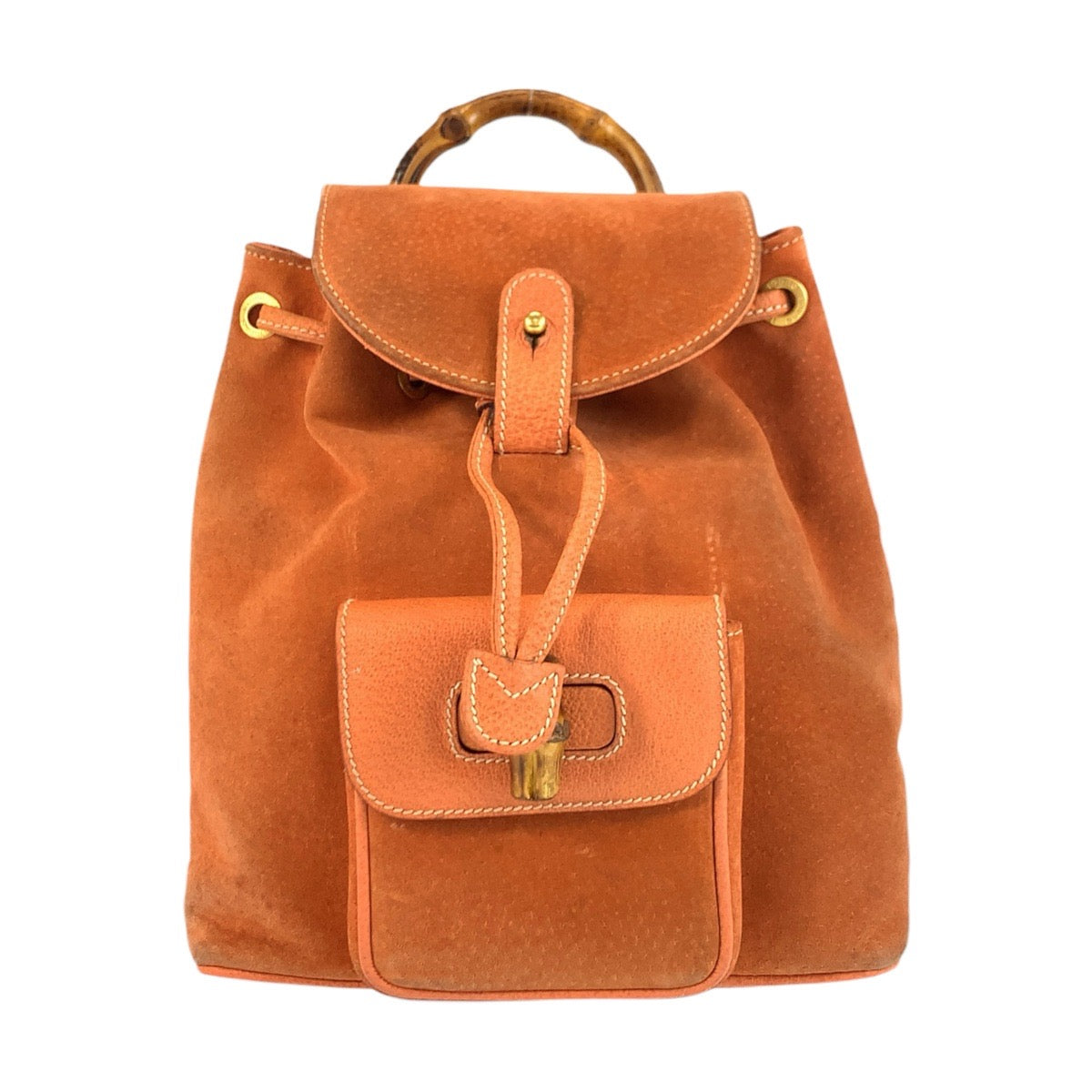 19989
GUCCI グッチ バンブー オレンジ ブラウン ゴールド金具 スウェード 003 3444 0030 リュックサック バックパック レディース AB